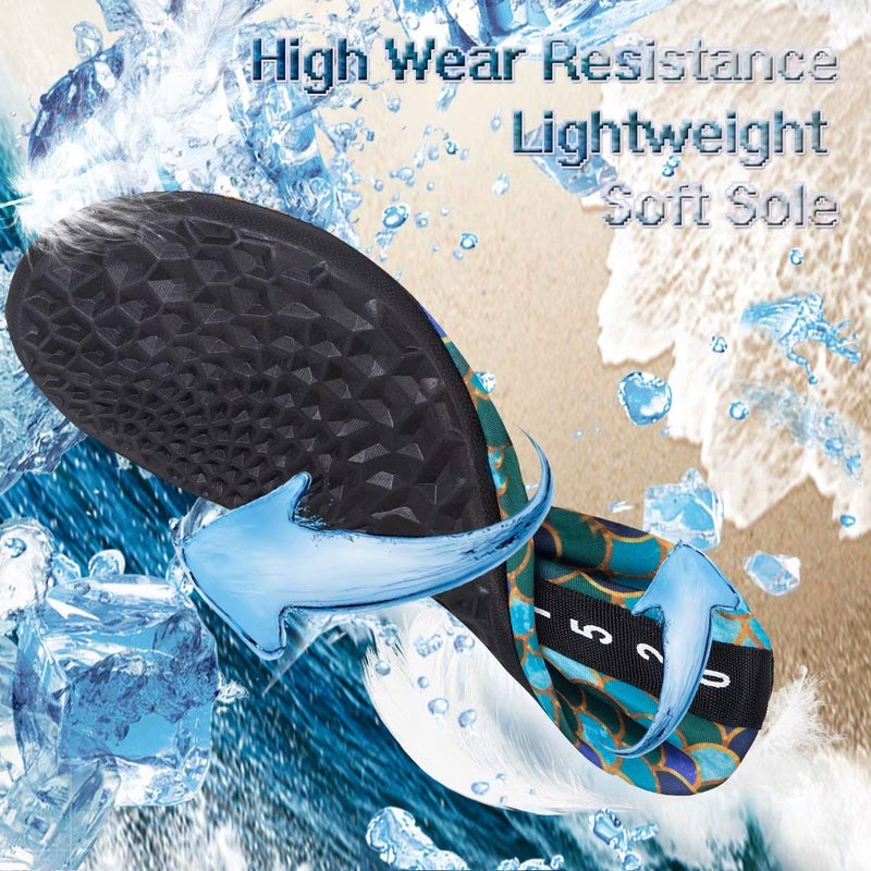 YALOX Water Shoes Women's Men's Outdoor Beach Swimming Aqua Socks Quick-Dry Barefoot Shoes Surfing Yoga Pool Exercise(YL-Black/Green,40/41EU) - Image 4